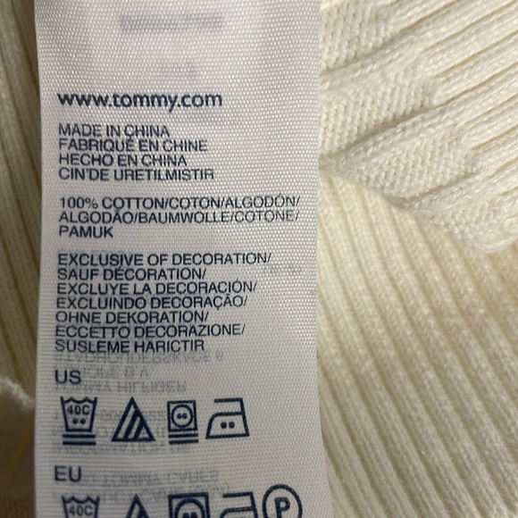 Tommy Hilfiger Flag Sleeve White Long-sleeve Top - Picture 11 of 11